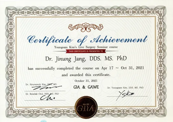 장진웅 Live Surgery Seminar · Instructor Course 수료